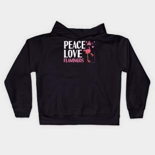 Peace Love Flamingos Kids Hoodie